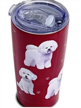 Bichon Frise SERENGETI 20 oz Red Ultimate Insulated Tumbler Stainless Steel New